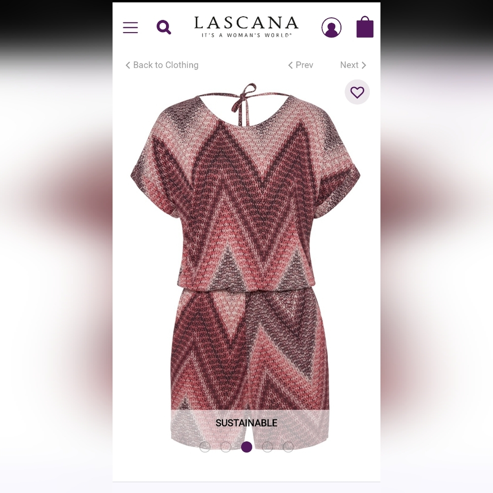 BRAND NEW Stylish Chevron Patterned Romper With Pockets